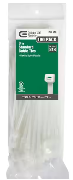 WHITE ZIP TIE